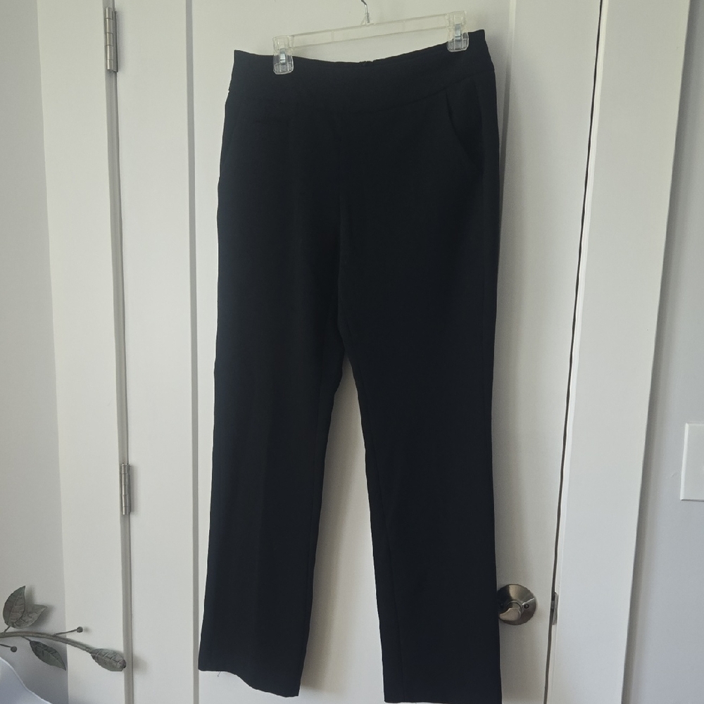 T Tahari Black Straight Leg Pants Timeless Professional Style